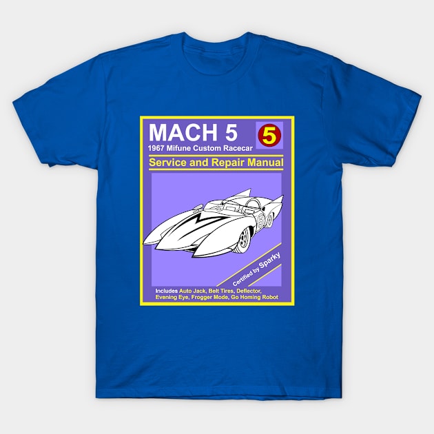 Mach 5 Manual T-Shirt by ClayGrahamArt